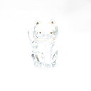 美品 Baccarat バカラ まねき猫 ラッキーキャット クリスタルオブジェ 1点 クリスタル 置物 右手 SC7935R1 【中古】