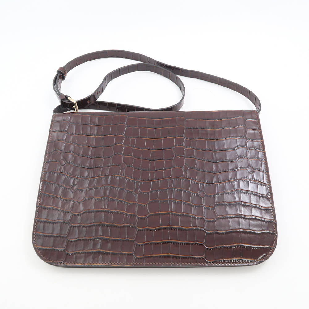 美品 SPORTMAX スポーツマックス マックスマーラ ショルダーバッグ 型押し レディース AN1798 【中古】