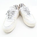 D.A.T.E. デイト STEP CALF W391-ST-CA-WD スニーカー 24.5cm 厚底 ヒョウ柄 レディース AK235 【中古】
