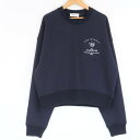 美品 MIESROHE ミースロエ MWCT245047 刺繍入り スウェット F コットン ポリエステル 長袖 COL:ダークネイビー レディース AK299...