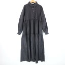 未使用 iNtimite アンティミテ 62430202 シャツワンピース M コットン100% 長袖 ロング丈 レディース AK300A34 【中古】