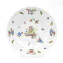 MEISSEN マイセン 竹虎 中皿 22cmプレート 柿右衛門 シノワズリ レア 希 SY12650L2 【中古】