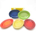 未使用 Le Creuset ルクルーゼ ミニオーバルプレート オーバル皿 5枚組 楕円 小皿 5色 SO3403H2 【中古】