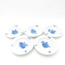 美品 ROYAL COPENHAGEN ロイヤルコペンハーゲン ブルーフラワー 小皿 5枚 豆皿 醤油皿 9.5cmプレートセット ST523H2 【中古】
