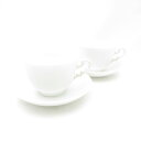 Richard Ginori リチャードジノリ ミュージオ ホワイト カップ&ソーサー 2客 ペア ティー コーヒー SU12485H2 【中古】