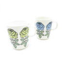美品 marimekko マリメッコ VIHIKIRUUSU ヴィヒキルース マグカップ 2点 ペア コップ 北欧 フィンランド SY12734C2 【中古】