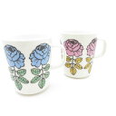 美品 marimekko マリメッコ VIHIKIRUUSU ヴィヒキルース マグカップ 2点 ペア コップ 北欧 フィンランド SY12735C2 【中古】