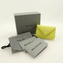 未使用 BALENCIAGA バレンシアガ PAPIER 391446 DLQ0N 7302 財布 三つ折り ミニウォレット ライム レディース AD786W1 【中古】