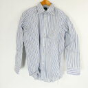 美品 J.PRESS ジェイプレス シャツ LL コットン100% 長袖 ワイシャツ ストライプ ブルー メンズ AD767A35 【中古】