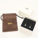 美品 ete エテ アメリカンピアス K10YG 淡水パール チェーン AM6765 【中古】