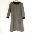 美品 FOXEY フォクシー 36285 ピチコリエ ウールコート 38 Sサイズ相当 ウール他 アッシュグレー/ブラウン系 レディース AO2822B2 【中...