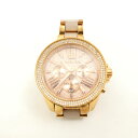 MICHAEL KORS マイケルコース MK-6096 腕時計 ステンレススチール クォーツ ウォッチ クリスタルストーン 金 レディース AU3159 【中古】