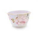 美品 桑野むつ子 御所の花 十二ヶ月 4月 桜 茶碗 四月 京焼 作家物 抹茶 桑野睦子 SC8036U2 【中古】