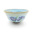 美品 桑野むつ子 御所の花 十二ヶ月 6月 花菖蒲 茶碗 六月 京焼 作家物 抹茶 桑野睦子 SC8038U2 【中古】