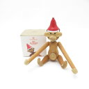 美品 KAY BOJESEN DENMARK カイボイスンデンマーク MONKEY モンキー ミニ チーク フィギュリン チーク材 リンバ材 木製 猿人形 置物 北欧オブジェ インテリア SU12552B4 【中古】