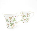 美品 WEDGWOOD ウェッジウッド ワイルドストロベリー マグカップ 2点 ペア コップ SY12722B3 【中古】