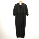 美品 RIM.ARK リムアーク 460ISS73-1331 Chiffon docking ワンピース 1点 36 S レーヨン他 半袖 ロング カーディガン...