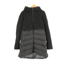 美品 HERNO ヘルノ PI0822D 33220 ダウンコート 1点 40 M ウール他 ニット 切替 フード アウター レディース AU3181B3 【中...