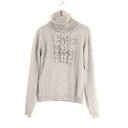 美品 BLUGiRL BLUMARINE ブルーガールブルマリン ニット セーター 40 XS レーヨン 他 長袖 タートルネック フリル レディース AM68...