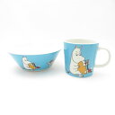 美品 ARABIA アラビア ムーミントロール ターコイズ ボウル マグカップ 2点 セット 旧ロゴ 北欧 SO3441D2 【中古】