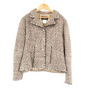 美品 CHANEL シャネル 01A(P18677V10547) ジャケット 44 ウール シルク ココボタン ツイード レディース AC1522W1 【中古】