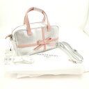 未使用 SALON DE ALFURD サロンドアルファード ハンドバック リボン ピンク ミニ レディース AD810 【中古】