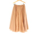 美品 FOXEY フォクシー 40950 Skirt Sheer Circular スカート 40(M) コットン シルク ミモレ丈 シアー チュール レディー...