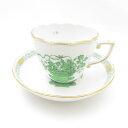 美品 Herend ヘレンド 清の花籠 CN カップ&ソーサー SC8129J2 【中古】