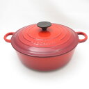 Le Creuset ルクルーゼ ココット ジャポネーズ 両手鍋 24cm ホーロー SM4207A3 【中古】