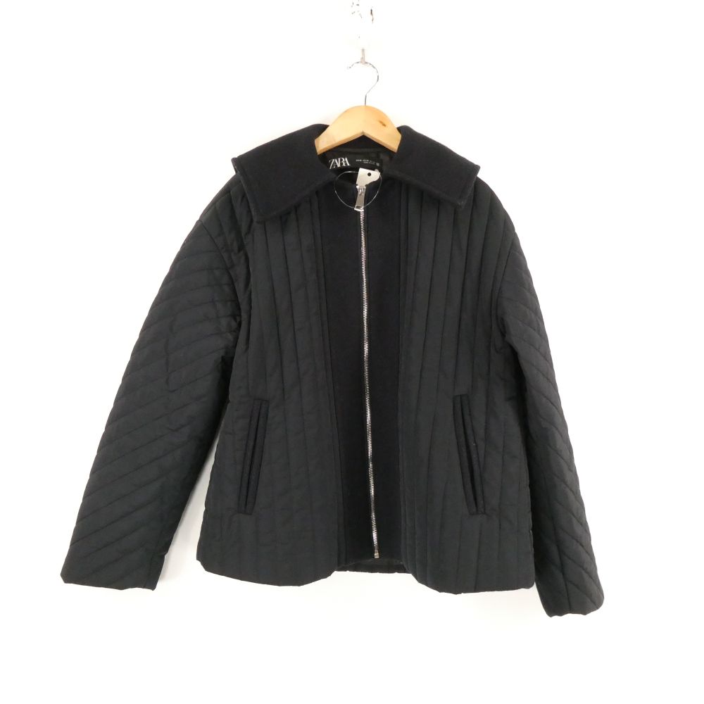 美品 ZARA ザラ 品番:3046/826 中綿ジャケット 1点 160/80A ポリエステル100% フロントファスナー レディース AY6327B21 【中古】