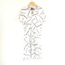 美品 1PIU1UGUALE3 ウノピュウノウグァーレトレ GST153 ONE-PIECE 1PIU1UGUALE3 RANDOM LOGO ワンピース II M ポリエステル 他 ゴルフ 半袖 ひざ丈 レディース HM772A90 【中古】