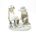 LLADRO リヤドロ おためしください 5361 フィギュリン 廃盤 陶器人形 置物 男の子 女の子 猫 SC8153K1 【中古】