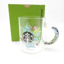 未使用 STARBUCKS スターバックス ビーズハンドル 耐熱グラスマグ 1点 ガラス カップ コップ 海外限定 スタバ SC8058A1 【中古】