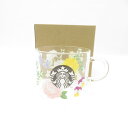 未使用 STARBUCKS スターバックス フローラル 耐熱グラスマグ 1点 ガラス 355ml カップ コップ スタバ SC8059A1 【中古】
