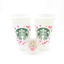 美品 STARBUCKS スターバックス バレンタイン 2022 カラーチェンジング リユーザブルカップ 2点 ペア 473ml スタバ SC8081A1 【中古】