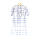 美品 BURBERRY BRIT バーバリーブリット ノヴァチェック シャツワンピース 40 コットン100% ひざ下丈 半袖 スカイブルー レディース AY6...