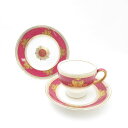 WEDGWOOD ウェッジウッド コロンビアパウダールビー ティーカップ&ソーサー 中皿 2点 セット 15cmプレート リー SC8372C2 【中古】