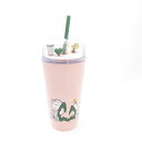 美品 STARBUCKS スターバックス PEANUTS ステンレスコールドカップ タンブラー スヌーピー ストロー付き SD115C1 【中古】