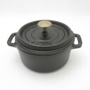 美品 STAUB ストウブ ココットラウンド 両手鍋 12cm 料理 SO3535Z 【中古】