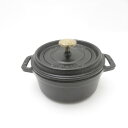 美品 STAUB ストウブ ココットラウンド 両手鍋 12cm 料理 SO3536Z 【中古】