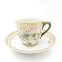 美品 ROYAL COPENHAGEN ロイヤルコペンハーゲン フローラダニカ 3597 カップ&ソーサー コーヒー レア 希少 金彩 SY12865C1 【中古】