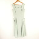 美品 FOXEY NEW YORK フォクシー 24391 ワンピース 40 Mサイズ相当 ポリエステル他 ノースリーブ ミディ丈 ライトグリーン レディース ...