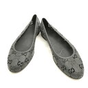 GUCCI グッチ ラバーシューズ 38 25cm相当 フラットシューズ ロゴ レディース AD809A67 【中古】