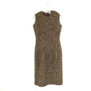 美品 FOXEY BOUTIQUE フォクシー 15966 ノースリーブワンピース 38 Sサイズ相当 ナイロン他 ひざ丈 ツイード タイト レディース AO2...