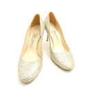 JIMMY CHOO ジミーチュウ パンプス 37 24cm相当 ラウンドトゥ ハイヒール シューズ 靴 レディース AU3216 【中古】