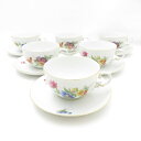 美品 FURSTENBERG フェルステンベルグ カップ&ソーサー 6客 セット 花柄 フラワー SM4230Q1 【中古】