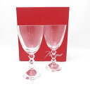 美品 Baccarat バカラ ベガ ワイングラス 2客 クリスタル ペア H18 テーブルウェア SU12711B1 【中古】