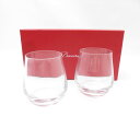 美品 Baccarat バカラ シャトーバカラ ワインタンブラー 2点 クリスタル ペア Sサイズ H9 グラス テーブルウェア SU12712B1 【中古】