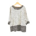 未使用 MAXMARA マックスマーラ カットソー S レーヨン他 半袖 オーバーサイズ ドット ブラック ホワイト レディース AO2922A16 【中古】