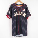 未使用 asics アシックス 野球日本代表 侍ジャパン 11 岸 孝之 ビジター レプリカ 半袖ユニフォーム M ポリエステル 応援グッズ ベースボールシャツ...